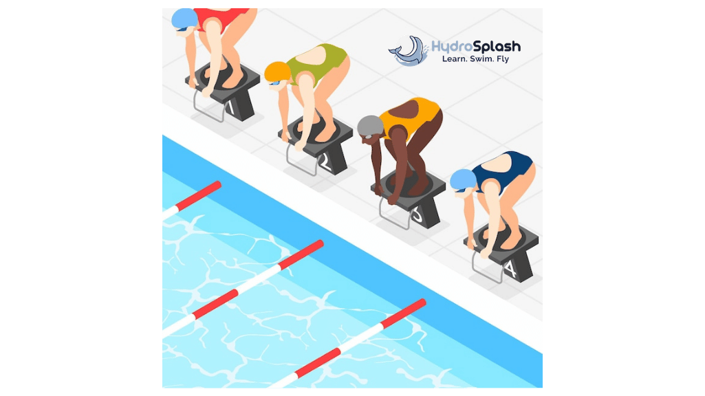 Competitive swimmer practising pacing during advanced training