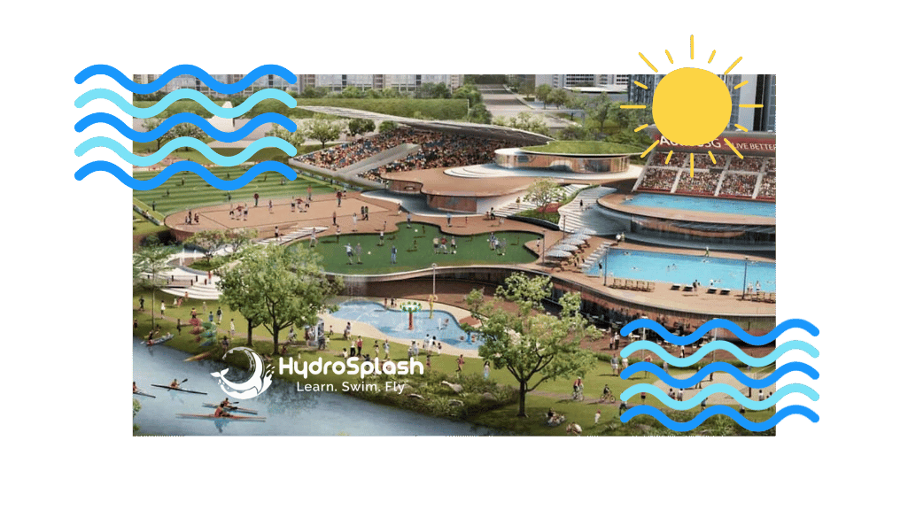 Private swimming lesson in progress at a Punggol condo pool