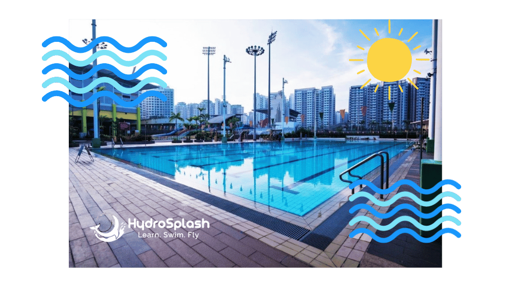 Swimming lessons in Sengkang at Sengkang Swimming Complex's teaching pool